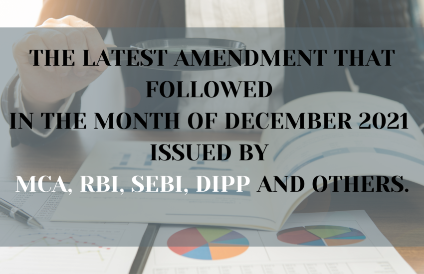 SEBI, MCA, DIPP, Amendments